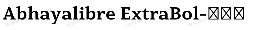 Abhayalibre ExtraBol字体转换